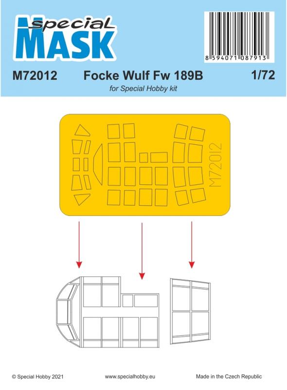 Focke Wulf Fw 189B - Mask von Special Hobby