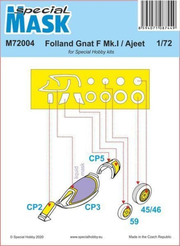 Folland Gnat/Ajeet Mask von Special Hobby