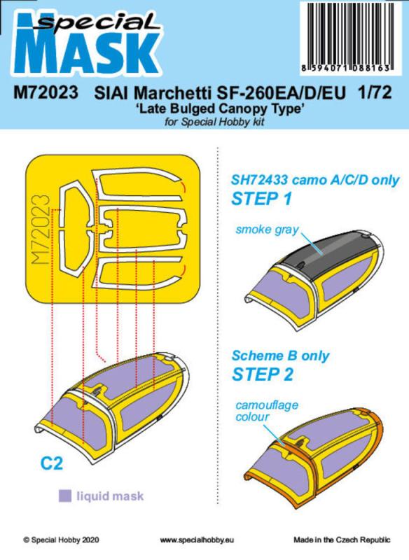 SIAI-Marchetti SF-260EA/D/EU Late - Bulged Canopy Type - Mask SIAI-Marchetti SF-260EA/D/EU Late - Bulged Canopy Type - Mask von Special Hobby