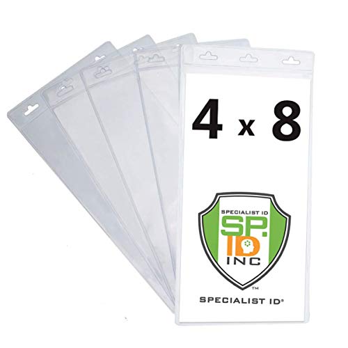 Ausweishalter für Sportveranstaltungen und Konzerttickets, extragroß, 10,2 x 20,3 cm, 5 Stück von Specialist ID