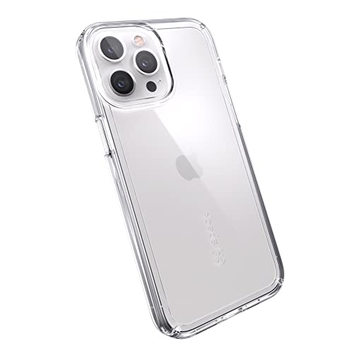 Speck Gemshell: Transparentes Etui für iPhone 13 Pro Max, Zweilagige Umrandung, MagSafe-kompatibel, Display-Schutz, Antimikrobiell, Transparent/Transparent von Speck