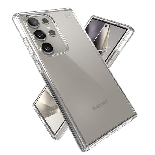 Speck Klare Samsung Galaxy S24 Ultra Hülle - Fallschutz - Kratzfeste Anti-Vergilbung Handyhülle - Presidio Clear/Clear von Speck