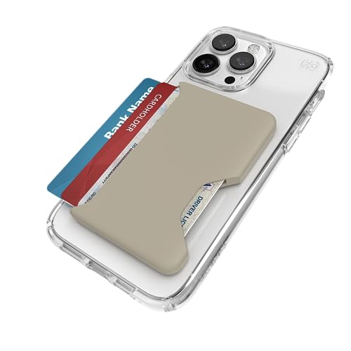 Speck MagSafe-Zubehör für iPhone – abnehmbare ClickLock-Verriegelung – für 1–3 Karten – weiche Oberfläche, kratzfester Kartenhalter für MagSafe – Blasses Eiche/Dunkles Umbra Speck MagSafe-Zubehör für iPhone – abnehmbare ClickLock-Verriegelung – für 1–3 Karten – weiche Oberfläche, kratzfester Kartenhalter für MagSafe – Blasses Eiche/Dunkles Umbra von Speck