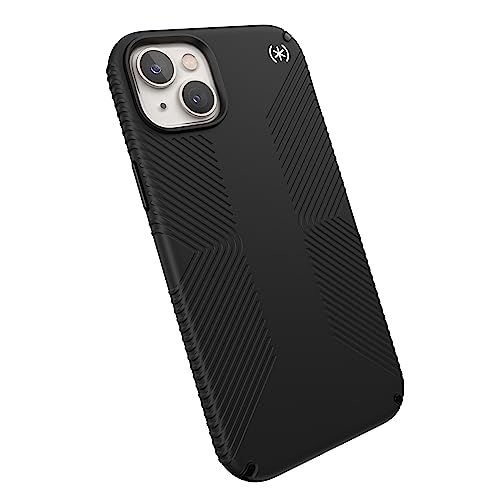Speck Presidio2 Grip MagSafe - rutschfeste iPhone 14 Plus Hülle (Schwarz/Schwarz/Weiß) von Speck
