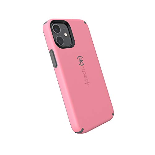 Speck Products CandyShell Pro 137593-9234 Schutzhülle für iPhone 12 Mini, Kunststoff, antimikrobiell, Vintage Rose/Moody Grey von Speck