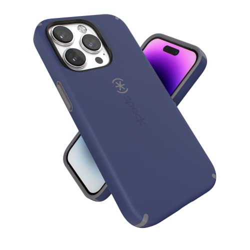 Speck iPhone 14 Pro Hülle - Schlanker Fallschutz, Kratzfest, weiche Haptik, zweilagig, Preußischblau/Wolkengrau CandyShell Pro Speck iPhone 14 Pro Hülle - Schlanker Fallschutz, Kratzfest, weiche Haptik, zweilagig, Preußischblau/Wolkengrau CandyShell Pro von Speck