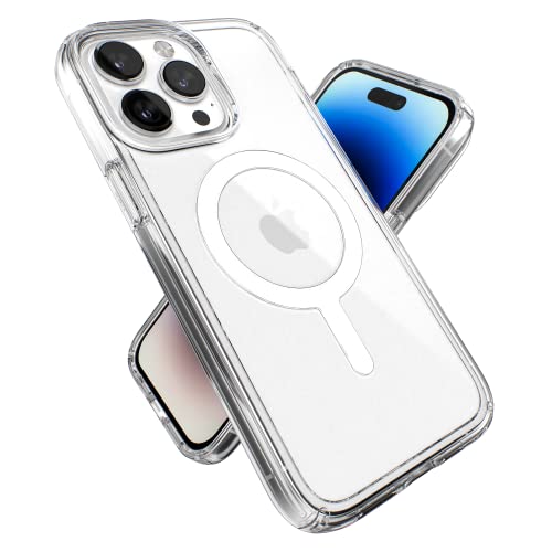 Speck Products Gemshell iPhone 14 Pro Max Hülle, kompatibel mit MagSafe, transparent/transparent von Speck