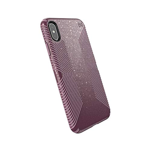 Speck Products Presidio Grip + Glitter iPhone XS Max Hülle, Starlit Purple with Gold Glitter/Cattleya Pink (117107-7574) von Speck