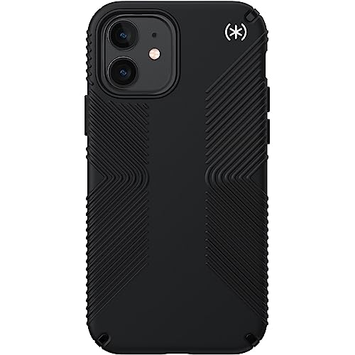 Speck Produkte Presidio2 Grip Schutzhülle für iPhone 12, iPhone 12 Pro, Schwarz/Schwarz/Weiß von Speck