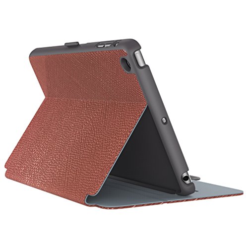 Speck Products StyleFolio Luxe Schutzhülle und Ständer für iPad Mini 4 Textured metallic Clay red/Nickel Grey/Slate Grey von Speck