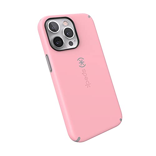 Speck-Produkte CandyShell Pro + MagSafe iPhone 13 Pro-Schutzhülle, Rosiges Pink/Kathedralengrau von Speck