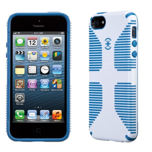 Speck SPK-A1567 CandyShell Grip Case für Apple iPhone 5 weiß/Harbor Blue von Speck