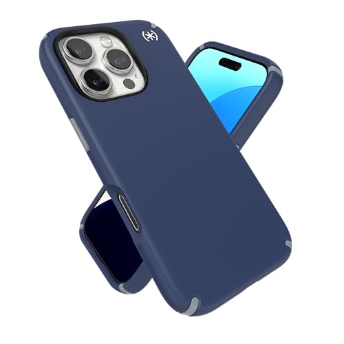 Speck Schutzhülle für iPhone 16 Pro, MagSafe-kompatibel, schlanke Handyhülle, Presidio2 Pro, 4 m Fallschutz, Küstenblau/Staubgrau Speck Schutzhülle für iPhone 16 Pro, MagSafe-kompatibel, schlanke Handyhülle, Presidio2 Pro, 4 m Fallschutz, Küstenblau/Staubgrau von Speck