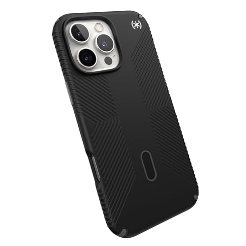 Speck Presidio 2 Grip Schutzhülle für iPhone 16 Pro Max – MagSafe und ClickLock – schlanke Schutzhülle in Schwarz/Schiefer Speck Presidio 2 Grip Schutzhülle für iPhone 16 Pro Max – MagSafe und ClickLock – schlanke Schutzhülle in Schwarz/Schiefer von Speck