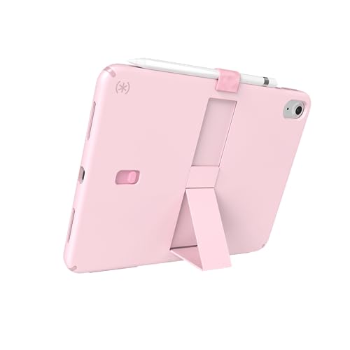Speck StandyShell Tablet-Hülle und Ständer für iPad 10,9 Zoll (27,7 cm), Kratzfest, Fallschutz und Schnellverschluss-Ständer – für iPad 10. Generation 2022 – StandyShell Soft Lila/Hortensie von Speck