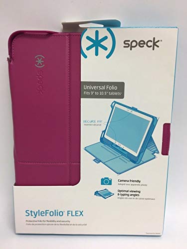 Speck StyleFolio Flex Schutzhülle Universal für Tablet 9 - 10.5" - Fuchsia Pink/Nickelgrau von Speck