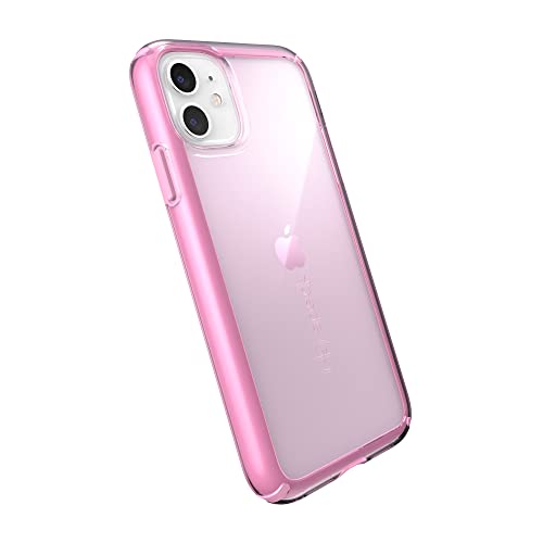 Speck Schutzhülle für iPhone 11 – Fallschutz, stoßdämpfend, passend für iPhone XR Hülle & iPhone 11 – zweilagiges Design, mit Gummischutz und schlankem Design – Pink Tinte, Forever Pink GemShell von Speck