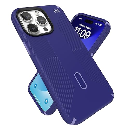 Speck iPhone 15 Pro Max Hülle – ClickLock rutschfeste Interlock, MagSafe kompatibel, Fallschutzgriff – Soft Touch 6,7 Zoll Handyhülle – Presidio2 Grip Future Blue/Purple Ink/Sky Purple Speck iPhone 15 Pro Max Hülle – ClickLock rutschfeste Interlock, MagSafe kompatibel, Fallschutzgriff – Soft Touch 6,7 Zoll Handyhülle – Presidio2 Grip Future Blue/Purple Ink/Sky Purple von Speck