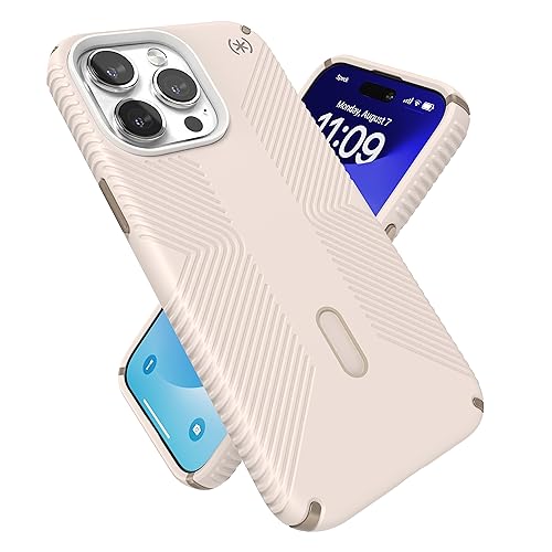 Speck iPhone 15 Pro Max Hülle – ClickLock rutschfeste Interlock, gebaut für MagSafe, Fallschutzgriff – Soft Touch 6,7 Zoll Handyhülle – Presidio2 Grip Bleached Bone/Erbstück Gold/Haselnussbraun Speck iPhone 15 Pro Max Hülle – ClickLock rutschfeste Interlock, gebaut für MagSafe, Fallschutzgriff – Soft Touch 6,7 Zoll Handyhülle – Presidio2 Grip Bleached Bone/Erbstück Gold/Haselnussbraun von Speck