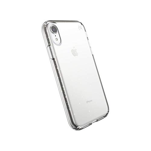 Speck iPhone XR Schutzhülle Funkeln Handyhülle Schützende Hülle Tasche Dünne Schale Hardcase Beständig für Apple iPhone XR - Presidio Clear + Glitter - Transparent/Goldglitzer von Speck