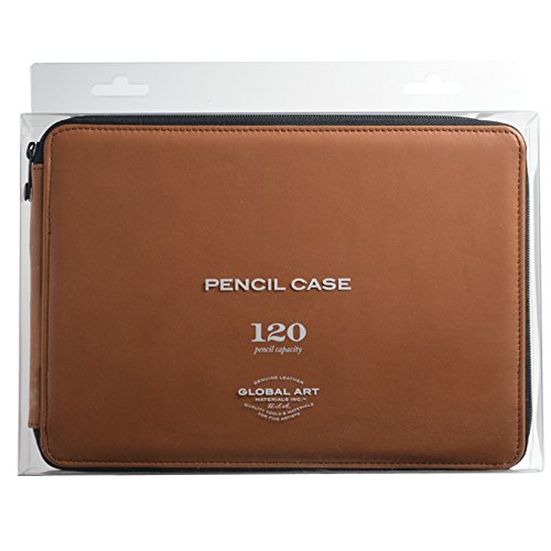 Speedball 412120 Leather Case Bleistifte, braun im antik-finish, Holds Up To 120 Standard Pencils von Speedball