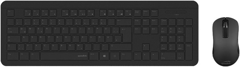 CHATO Deskset Kabellose Tastatur schwarz von Speedlink