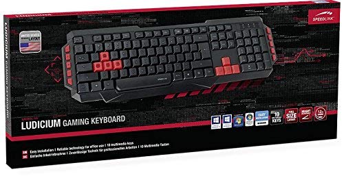 LUDICIUM Gaming Keyboard, black - NC Layout (Generalüberholt) von Speedlink