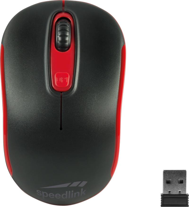 SL-630013-BKRD - Maus (Mouse), Funk, schwarz-rot von Speedlink