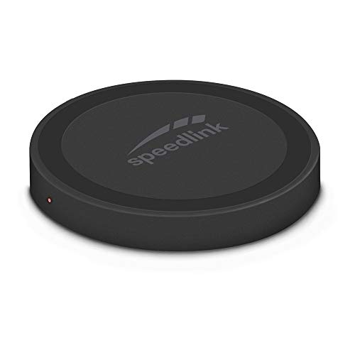 SPEEDLINK PUCK 10 Wireless Charger - Ladegerät mit induktiver Energieübertragung (10 Watt), schwarz, SL-690403-BK von Speedlink