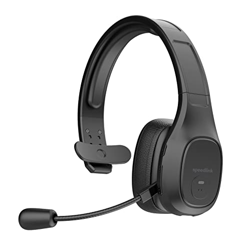 SPEEDLINK SONA - Bluetooth Headset mit Mikrofon und Noise-Cancelling, Anschluss kabellos Bluetooth oder mit USB-Kabel, 2 Bluetooth Profile, Mono Headset, schwarz von Speedlink