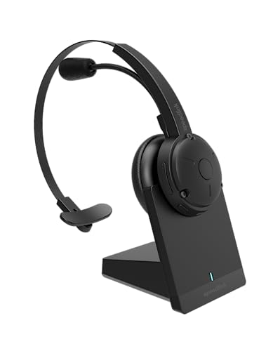 SPEEDLINK SONA Pro Bluetooth Headset – sehr leichtes Mono Headset mit Mikrofon und Noise-Cancelling, mit Ladestation für Büro und Homeoffice, Anschluss kabellos Bluetooth oder USB Kabel, schwarz von Speedlink