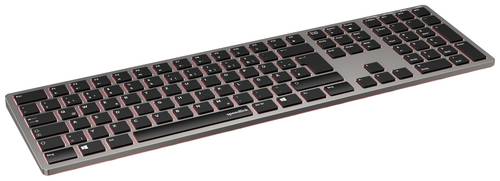 SpeedLink LEVIA Illuminated Bluetooth® Tastatur Deutsch, QWERTZ Schwarz/Grau Geräuscharme Tasten, von Speedlink