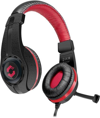 SpeedLink Legatos Gaming Over Ear Headset kabelgebunden Stereo Schwarz, Rot Lautstärkeregelung von Speedlink