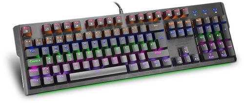 SpeedLink VELA Kabelgebunden, USB Gaming-Tastatur Deutsch, QWERTZ Schwarz Beleuchtet, Multimediatast von Speedlink