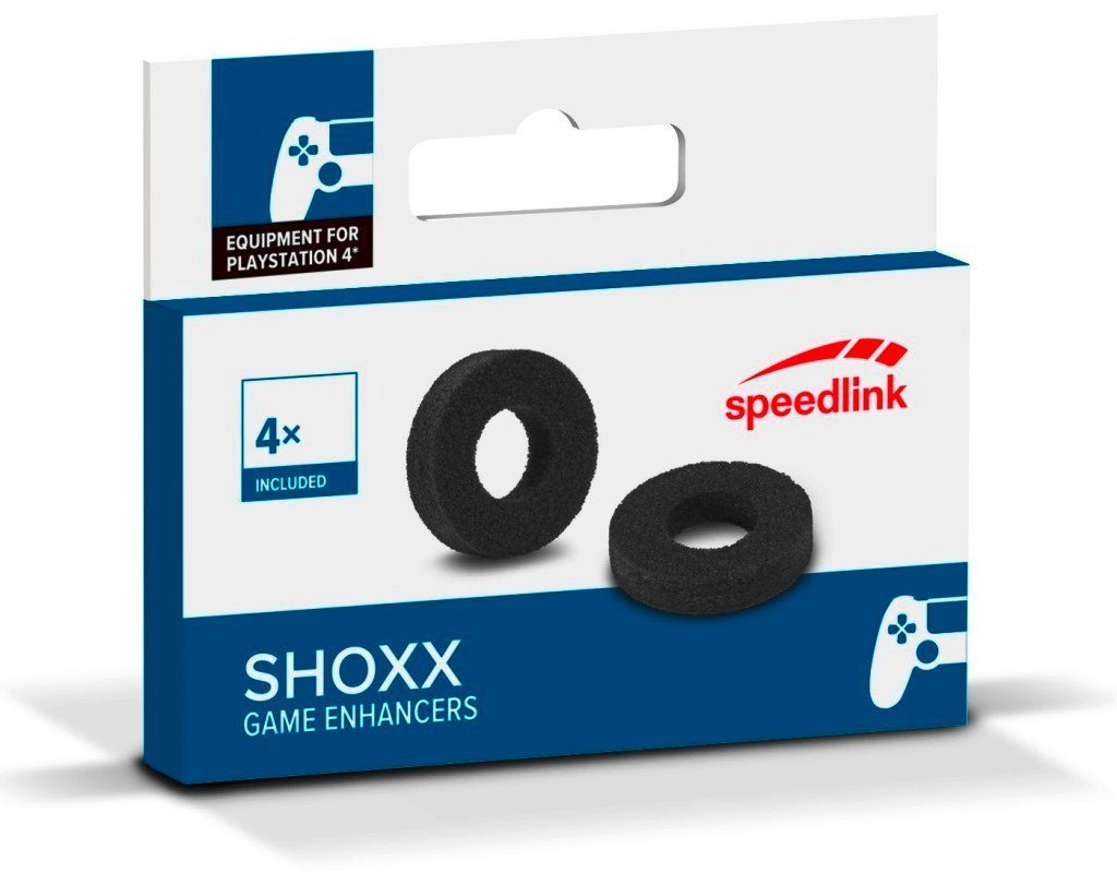 Speedlink 4 SHOXX Game Enhancer Stoß-Dämpfer Thumb-Stick Ringe Controller (4 St., für Sony PS4 Controller) von Speedlink