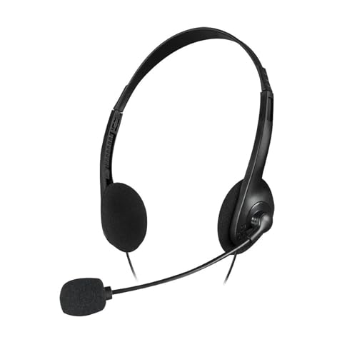 Speedlink ACCORDO Stereo Headset - Kopfhörer und Mikrofon fürs Office/Büro, 45 Gramm, Kabel 1,7 Meter, schwarz von Speedlink