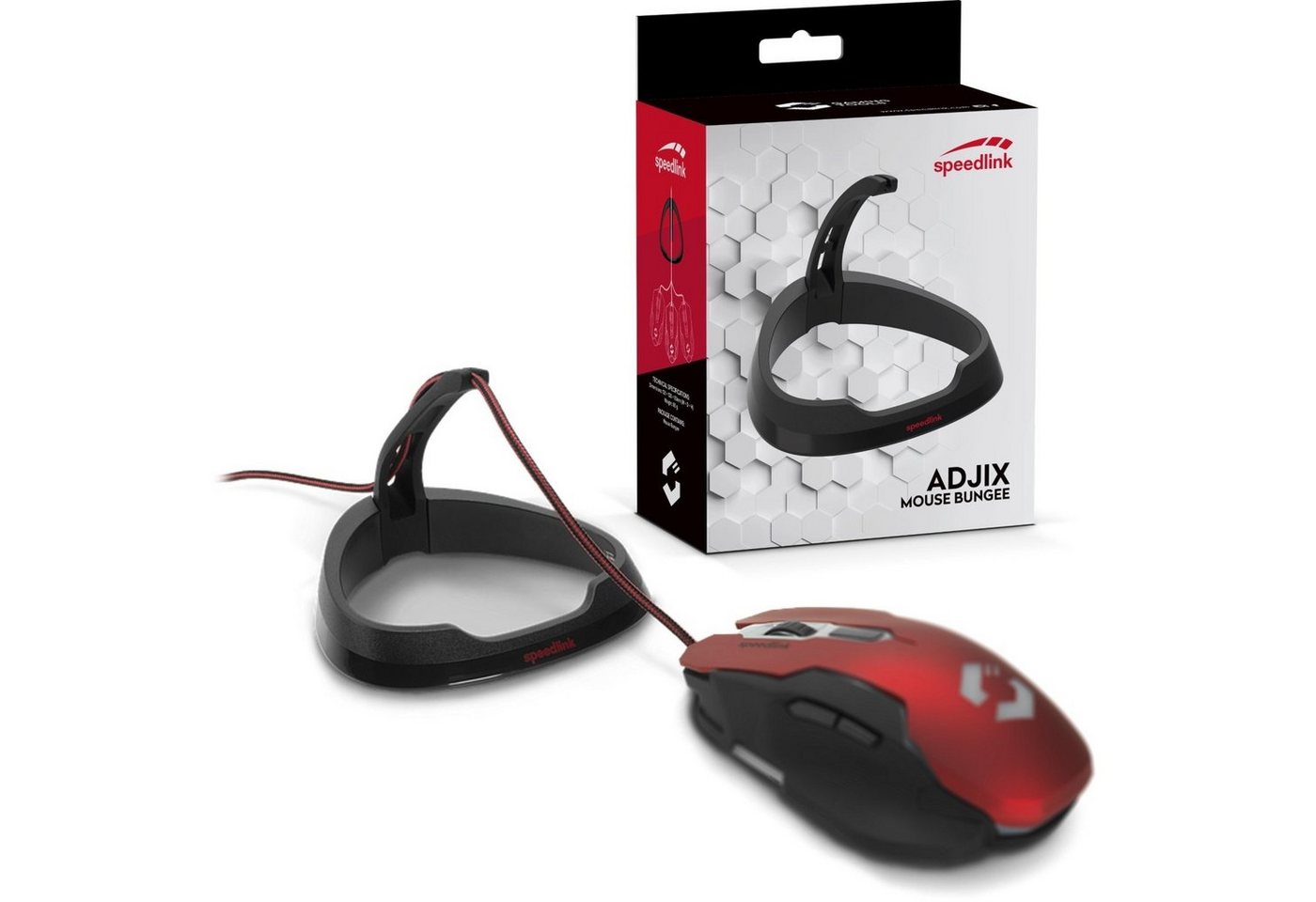Speedlink ADJIX Maus Bungee Kabelführung Schwarz Mäuse (Gaming Kabel-Halter zur Fixierung des Maus-Kabels) von Speedlink