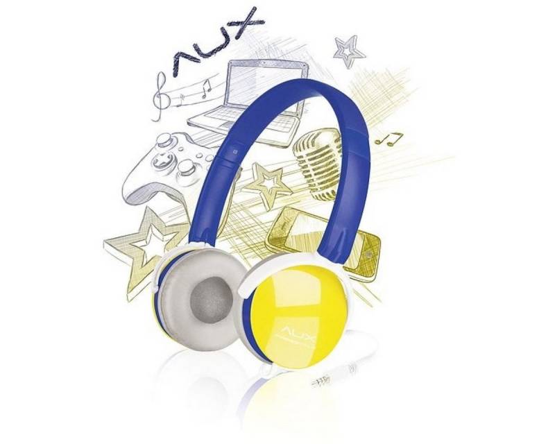 Speedlink AUX On-Ear Headset 3,5mm Kopfhörer + Mikrofon Blau Headset (Integrierte Kabelfernbedienung für Lautstärkeregelung, Stereo, On-Ear, Kabel-Fernbedienung, Lautstärkenreglung, PC Konsole Smartphone) von Speedlink