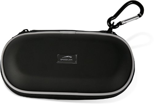 Speedlink Carry Case Tasche zur Aufbewahrung Der PSP Slim/Lite/2000/3000 (Hartschale mit Innenfächern und Reißverschluss) schwarz von Speedlink
