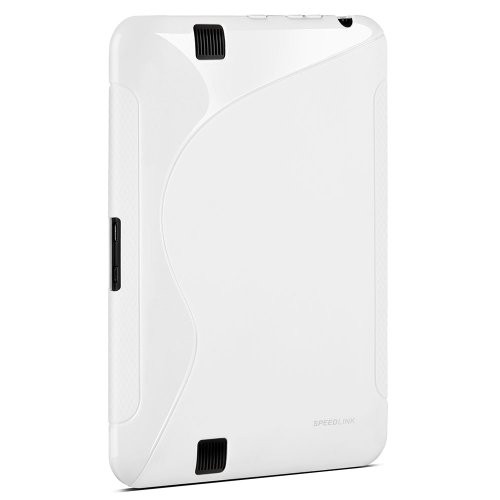 Speedlink Curb Soft Case Tablet-Schutzhülle für Kindle Fire HD (flexibles Material, Kamera/Anschlüsse/Tasten frei erreichbar), weiß von Speedlink