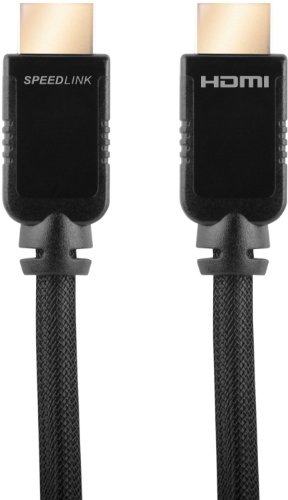 Speedlink HDMI Kabel für XBOX 360 - SHIELD-3 High Speed HDMI Cable with Ethernet (kristallklarer Ton und gestochen scharfes Bild - Unterstützt 1440p und 2160p - verzögerungsfreie Ton- und Bildübertragung) 3m Kabellänge schwarz von Speedlink