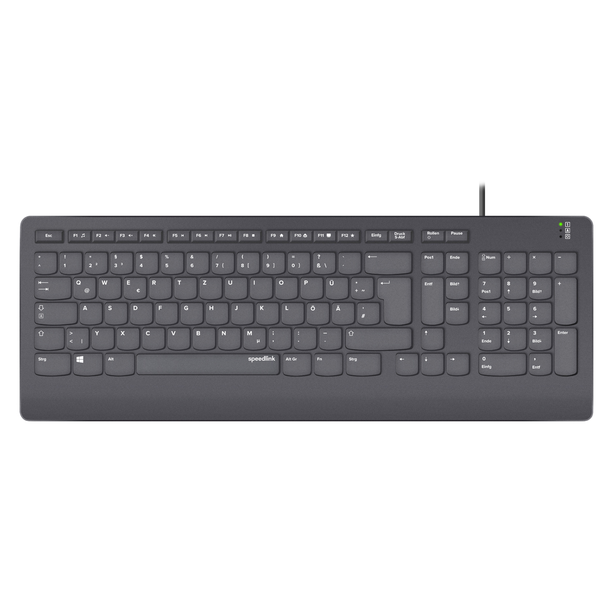 Speedlink HI-GENIC Antibacterial Keyboard, schwarz - DE Layout von Speedlink