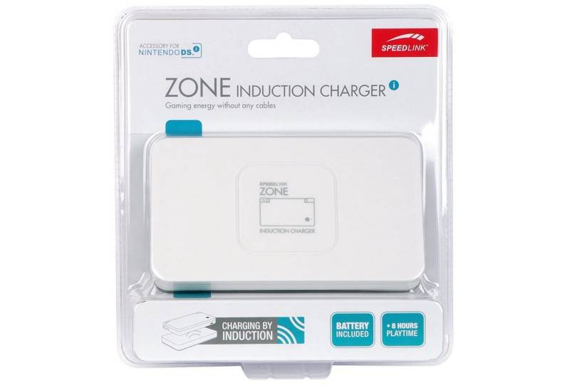 Speedlink Induktion-Ladestation + Akku Ladegerät Dock Audio-Kabel, Akku inklusive, Docking Station mit Induktions-Ladung für Nintendo DSi von Speedlink