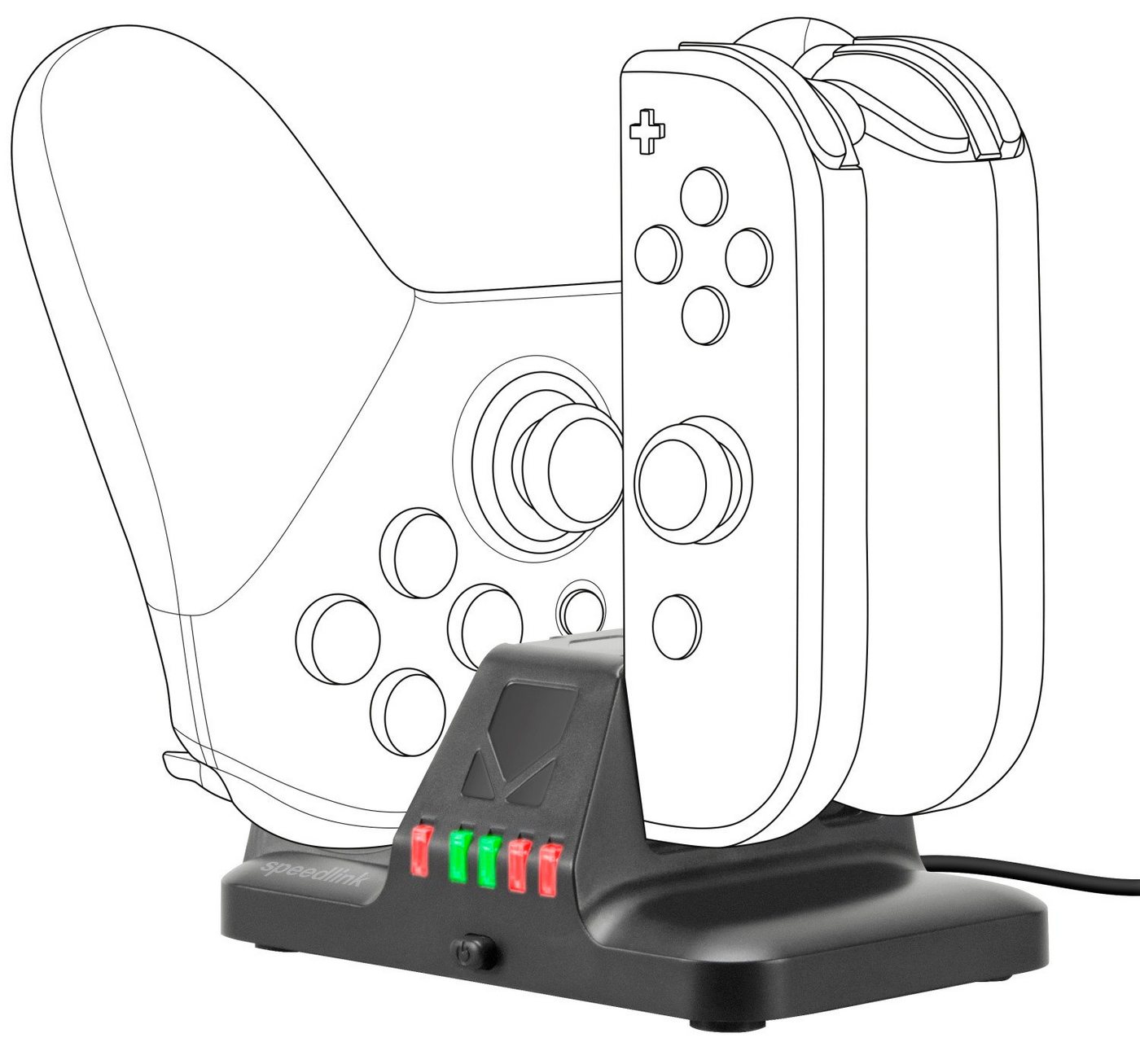 Speedlink Konsolen-Dockingstation Ladegerät Lade-Station Docking Gamepad Lader, für Nintendo Switch Joy-Con Controller von Speedlink