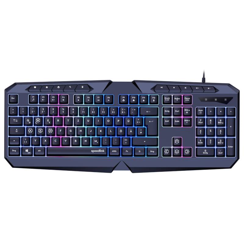 Speedlink LUDICIUM RGB Rainbow Gaming Tastatur, schwarz von Speedlink