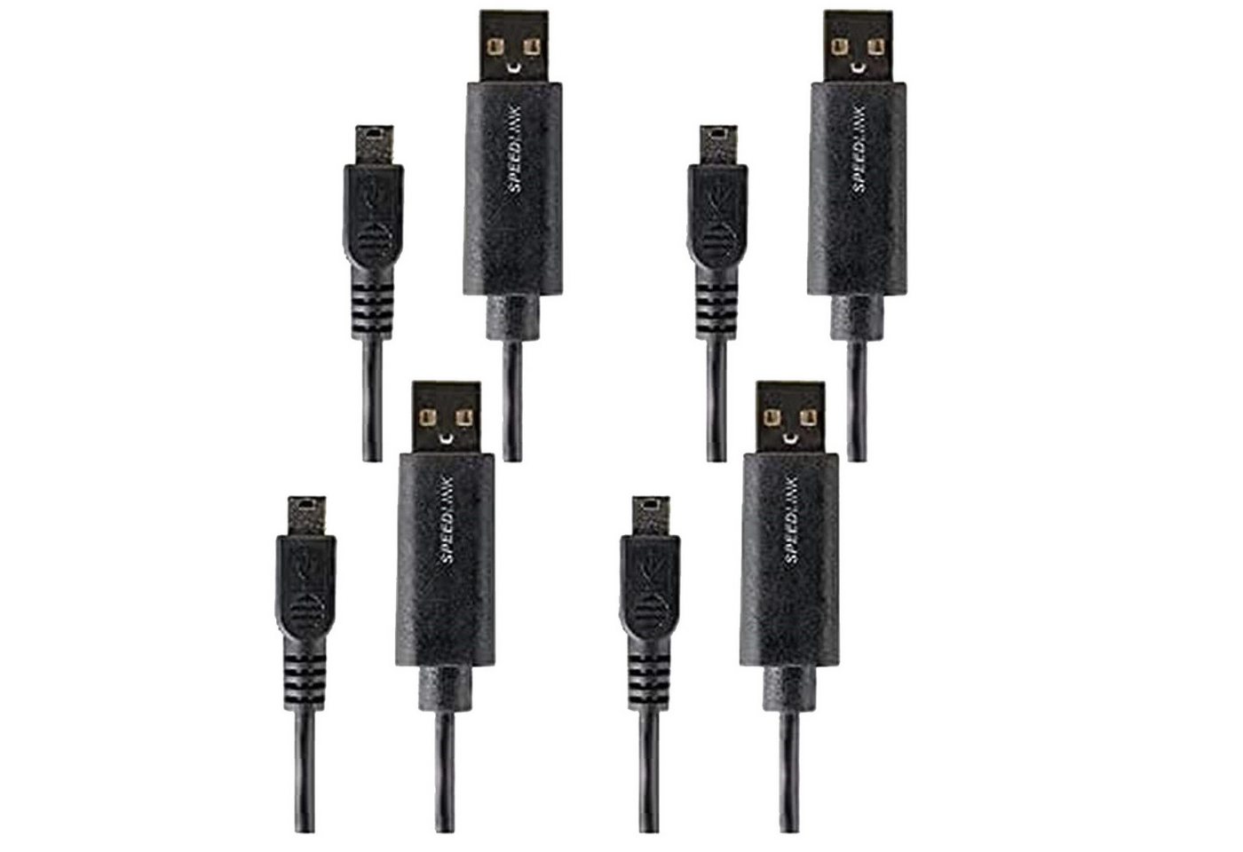 Speedlink Ladekabel PS3-STREAM Play&Charge Cable [2erpack] USB-Kabel, USB, Micro-USB (300 cm), Set für PS3 Gamepad Schwarz von Speedlink