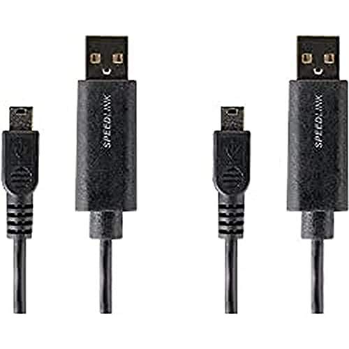Speedlink Ladekabel für PS3-STREAM Play&Charge Cable Set(Ladekabel-Set für das PS3-Gamepad-gleichzeitiges Spielen und Aufladen des Controllers möglich-auch als USB-Datenkabel verwendbar)3m Kabellänge von Speedlink