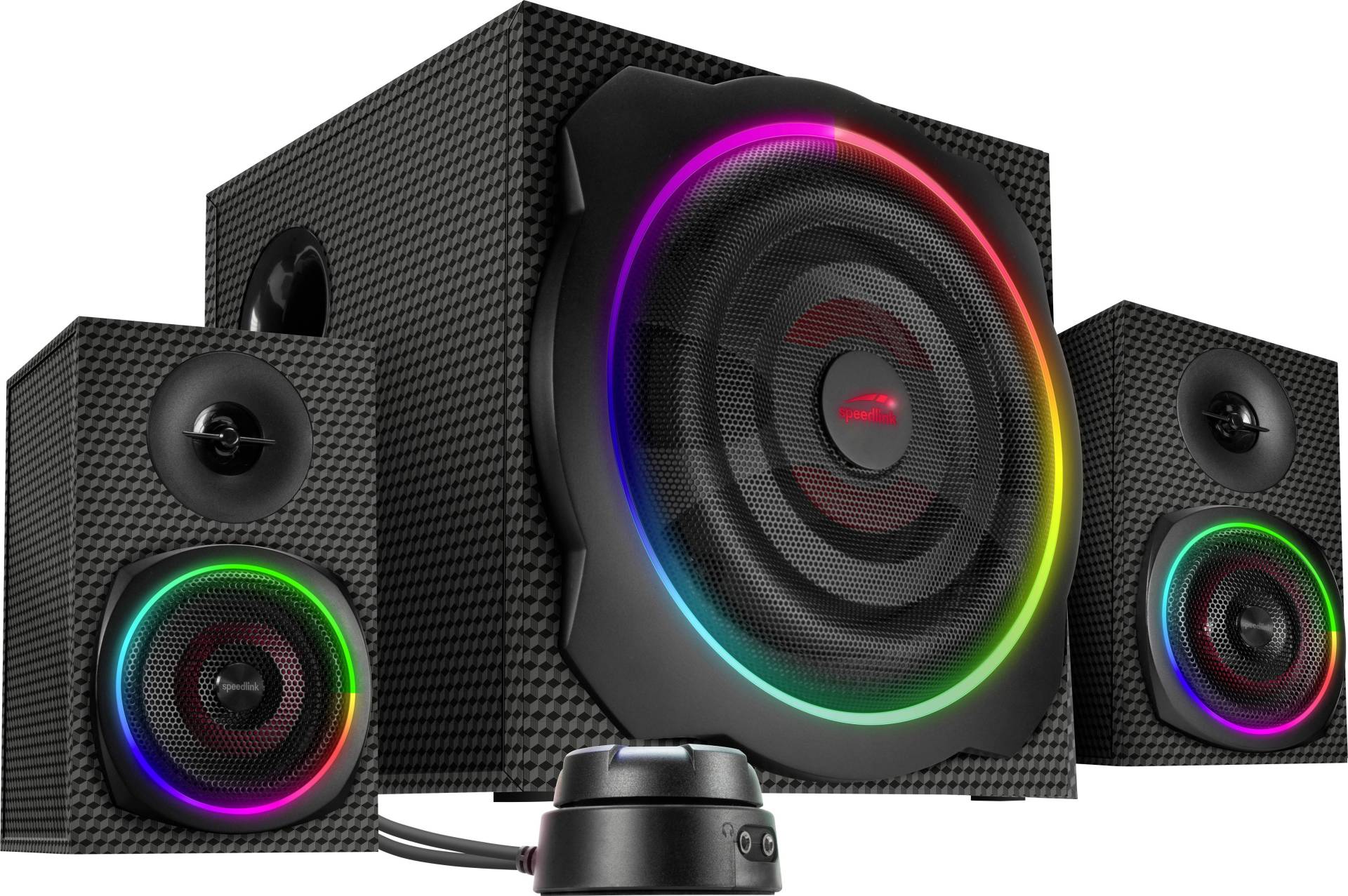 Speedlink Lautsprecher GRAVITY CARBON RGB, 2.1 System, sw retail Speedlink Lautsprecher GRAVITY CARBON RGB, 2.1 System, sw retail von Speedlink