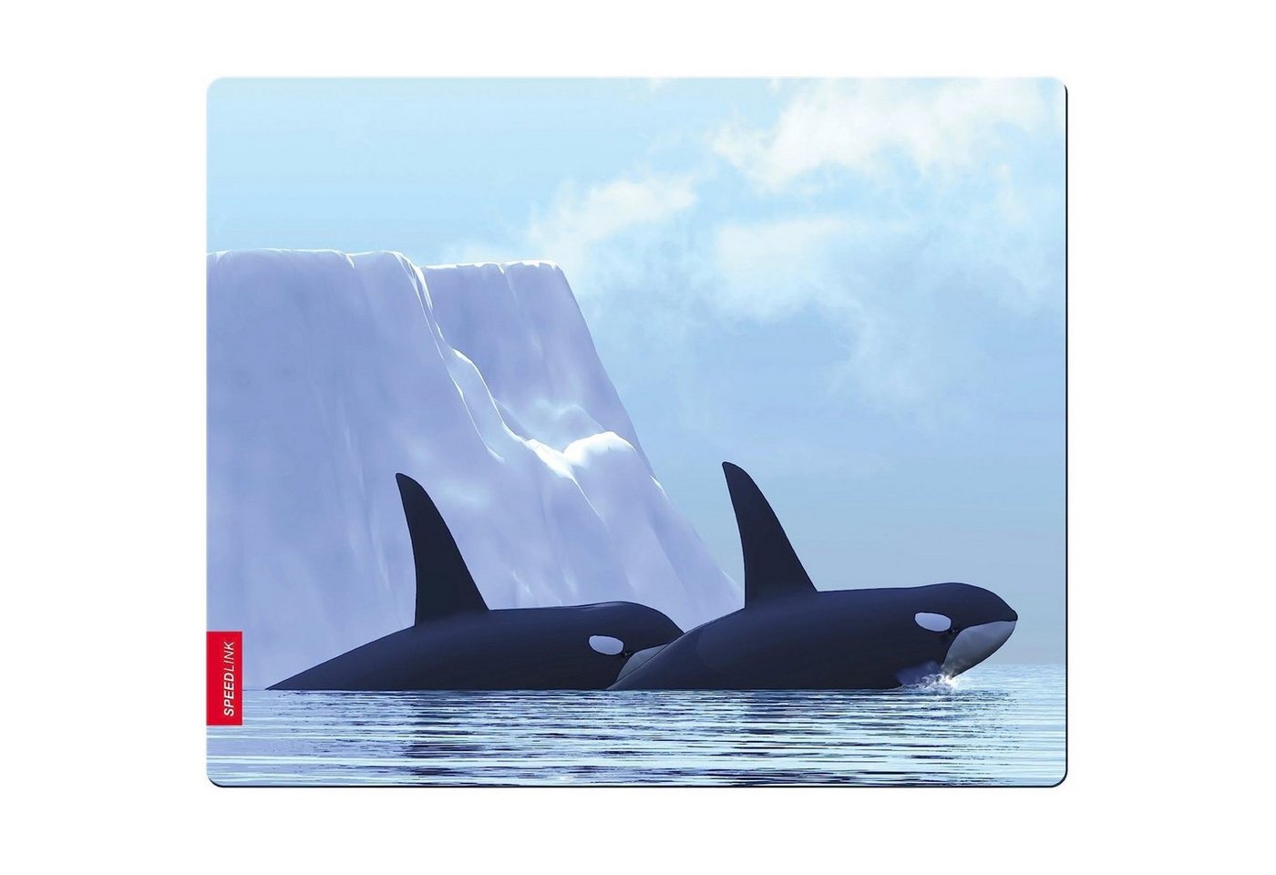 Speedlink Mauspad Mouse-Pad Maus-Pad Motiv Orca dünn 1,5mm, Bild Tier-Motiv Mouse Maus Pad dünn rutschfest flach Textil-Oberfläche von Speedlink