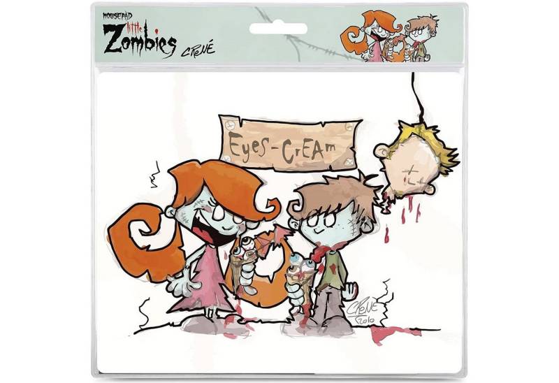 Speedlink Mauspad Mouse-Pad Maus-Pad Motiv Zombie dünn 1,5mm, Motiv Little Zombies Eyes Cream Maus Pad rutschfest Textil-Oberfläche von Speedlink